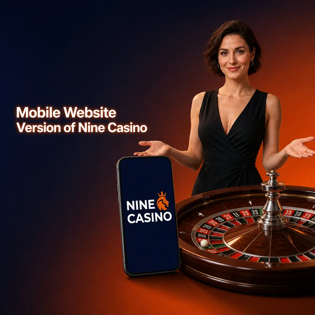 Nine Casino mobile website on a smartphone screen